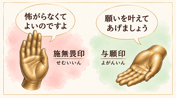 施無畏印と与願印